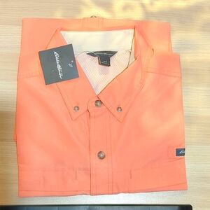 Eddie Bauer Outdoor Buttoned Dress Shirt Pink Men's Large